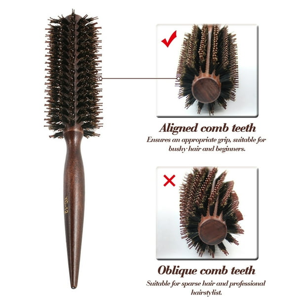 1pc Round Comb Bristle Hair Brush Comb Quiff Roller Curling Rolling