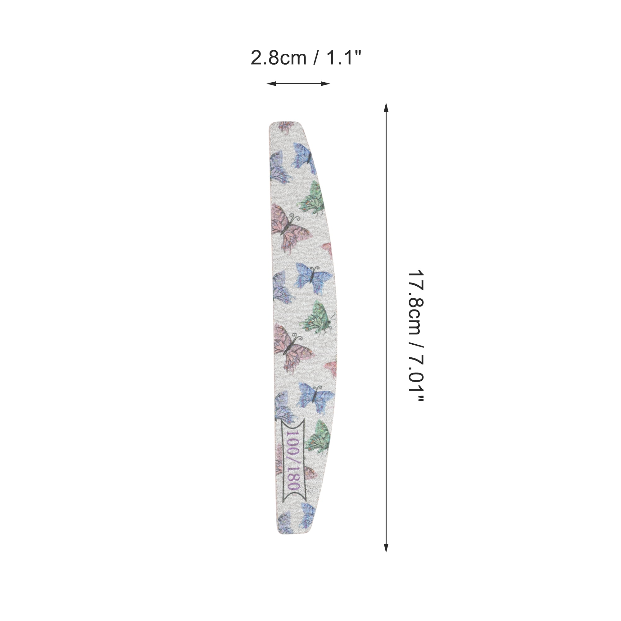 Unique Bargains Half-moon HD-001 Nail Files 5 Pcs Colorful [Half-moon HD-002]
