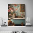 thumbnail image 4 of Leopard in Blue Bathtub Canvas Wall Art, Floral Bathroom Prints Painting for Bathroom Living Room Bedroom Decor, Framed Ready to Hang Ready to hang-30"L x 20"W, 4 of 10