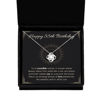 Happy 55th Birthday Jewelry Gift for Woman Turning 55 Necklace With Message Card, 55th Birthday Gift Necklace For Sister, Friend, Wife, Mom