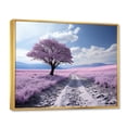 thumbnail image 2 of Designart "Flower landscape Ethereal Lavender II" Lavender Fields Floater Framed Canvas Wall Art, 2 of 7