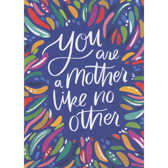 RSVP You are a Mother Like No Other Colorful Leaves Border Mother's Day Card for Someone Special