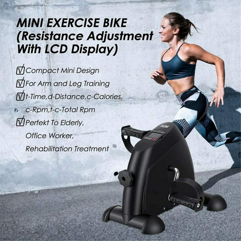 Under Desk Bike Pedal Exerciser with Calorie Tracker and Adjustable  Resistance ? Mini Foldable Indoor Home Gym Exercise Equipment by Wakeman  Fitness 