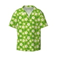 thumbnail image 2 of Lsque Daisies Flowers print Men's Cuban Collar Short Sleeve Shirt Summer Beachwear Casual Button Down Fashionable Vacation Leisure Shirt-XX-Large, 2 of 7