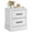 White, variant on Costway 2 Drawer Nightstand Bedside Table Compact Sofa End Table Rustic Walnut