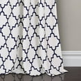 thumbnail image 6 of Lush Decor Bellagio Room Darkening 108" x 52" Geometric Navy 100% Polyester 3" Rod Pocket Pair Window Panel, 6 of 11