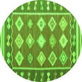 thumbnail image 1 of Ahgly Company Indoor Round Southwestern Green Country Area Rugs, 5' Round, 1 of 1