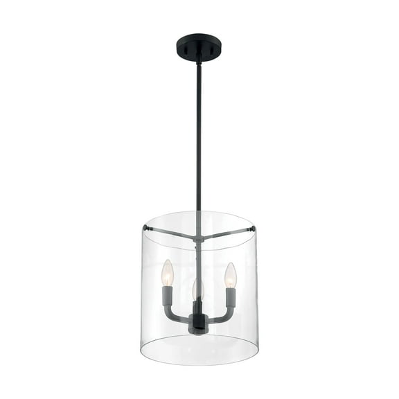 60/7277-Nuvo Lighting-Sommerset-3 Light Pendant in Modern/Contemporary Style-11.75 Inches Wide by 12.88 Inches High-Matte Black Finish