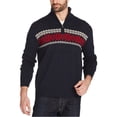 thumbnail image 1 of Weatherproof Mens Zip Ski Pullover Sweater, Blue, XX-Large, 1 of 1
