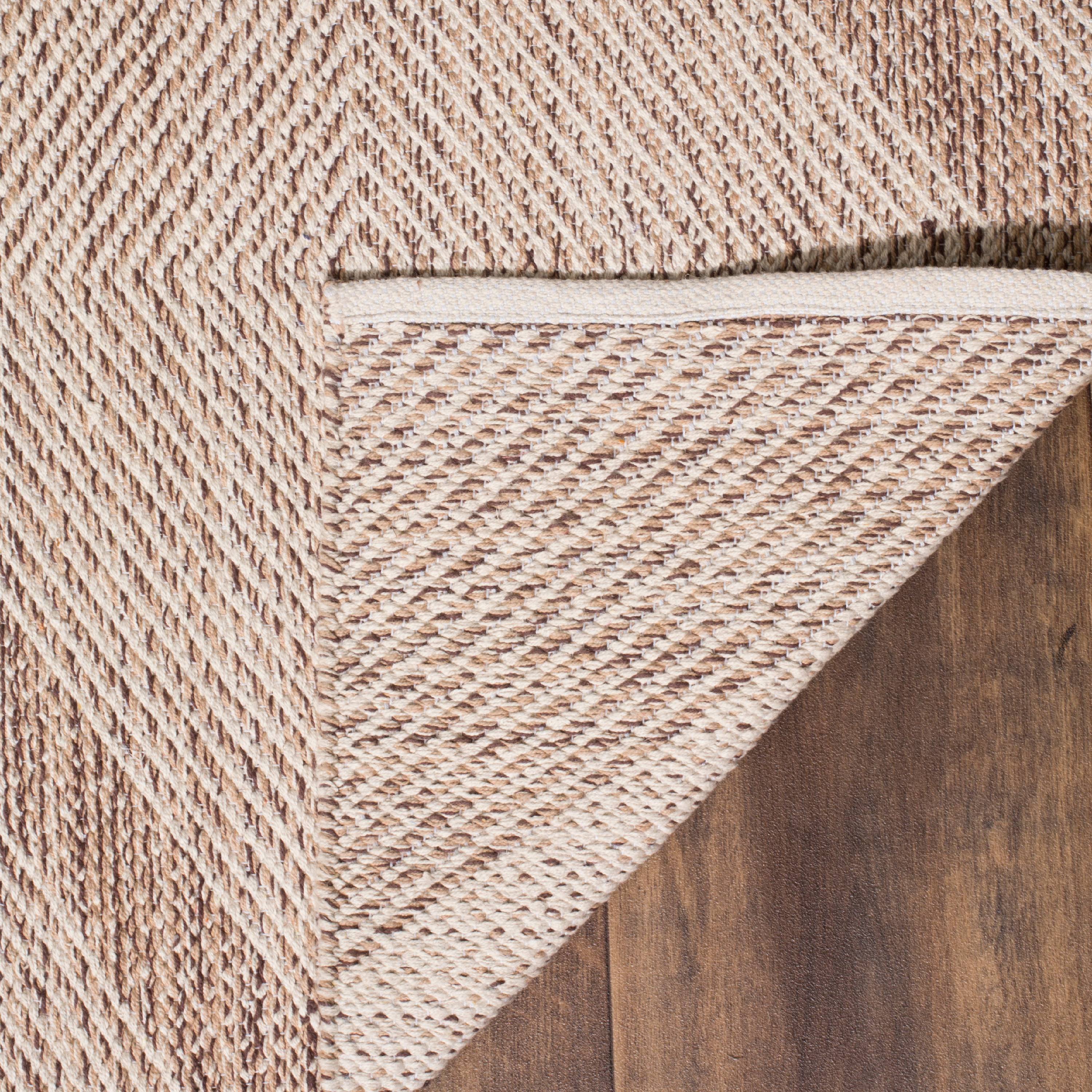 SAFAVIEH Montauk Bailey Geometric Diamond Cotton Area Rug, Beige, 10' x 14'