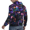 thumbnail image 6 of Naloa Glowing Chameleon Fantasy Art Men's Casual Hooded Collar Drawstring Hoodies Pullover Sweatshirts Casual Long Sleeve Shirts-XX-Large, 6 of 7