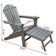 thumbnail image 4 of Chaise Adirondack Patio Extérieur Gris Hampton avec Pouf Cache-Cache (2-Pack), 4 of 6