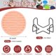 thumbnail image 2 of Juego de 6 Posavasos Redondos con Soporte, Posavasos de Silicona de 4" para Bebidas, Antideslizante, Resistente al Calor, Cojín de Vidrio para Decoración de Bar, Cocina y Oficina, Rosa (Rayas), 2 of 7