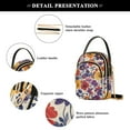 thumbnail image 4 of FORMRS Crossbody Bag for Women Quilted Travel Shoulder Cell Phone Purse with Chain Strap Handbag, Colorful Flowers Pattern, 4 of 7