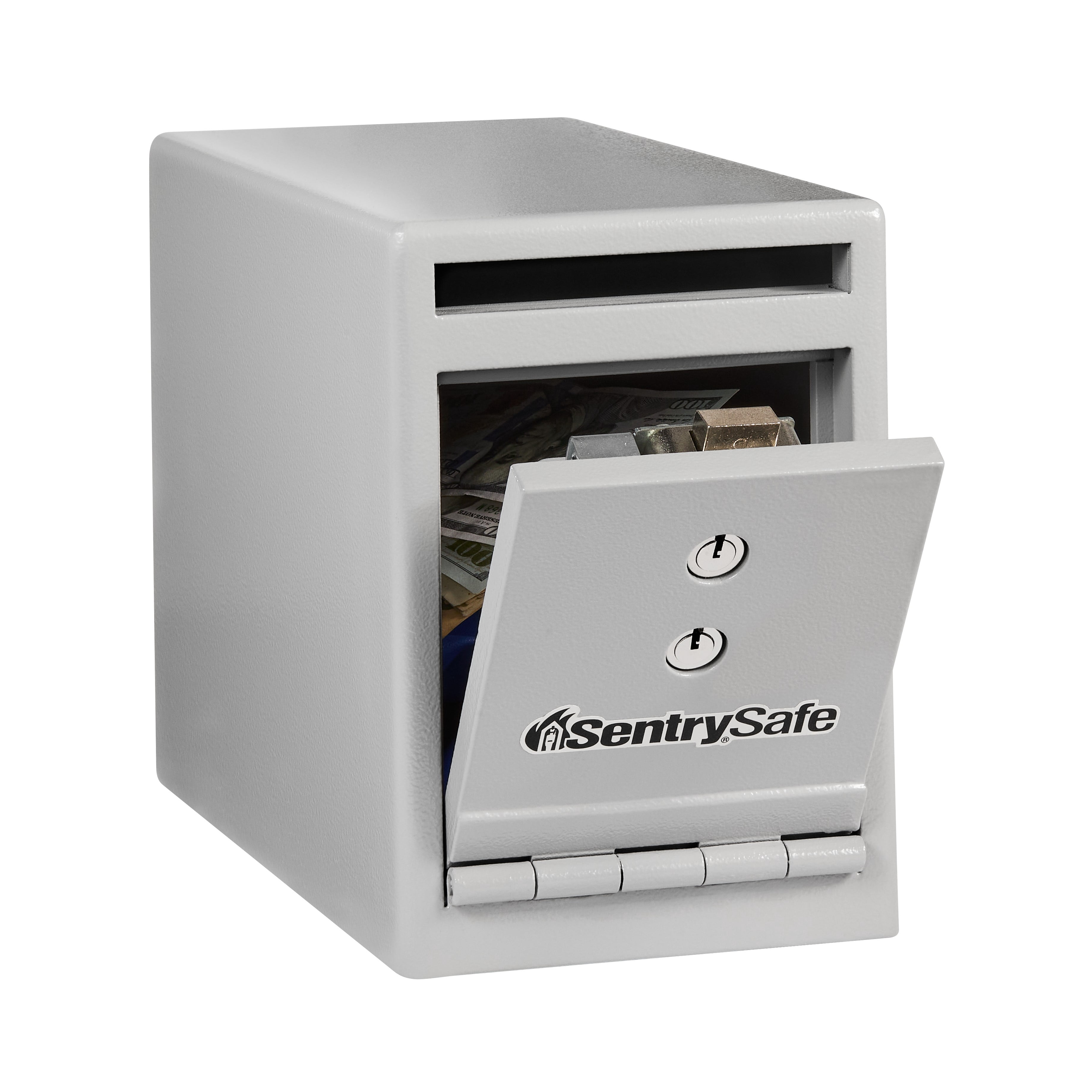 SentrySafe UC-025K Depository Safe with Dual Key Lock, 0.23 Cu-Ft., Gray