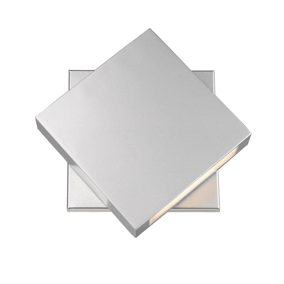 10W 1 Led Outdoor Wall Mount In Modern Style 11.25 Inches Wide By 11.25 Inches High-Silver Finish Z-Lite 573B-Sl-Led