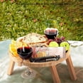 thumbnail image 5 of Table à Vin Portable, Table à Vin Pliante pour Pique-Nique en Plein Air, Camping, Plage, 5 of 5