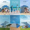 thumbnail image 3 of Carpa de playa Elegear, refugio solar con toldo para 4-5 personas UPF 50+, 3 of 8