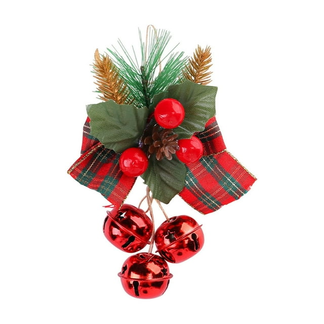 Christmas Bells Accessories Pendant Mall Christmas Tree Decorations Bow Bells Decoration