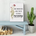 thumbnail image 5 of Inspirational Bible Verse Wall Art Canvas Painting Print Framed Christian His Mercies Are New Every Morning Lamentations 3:23 Scriptures Canvas Poster Sign for Home Office Decor (12x15 Inch), 5 of 5
