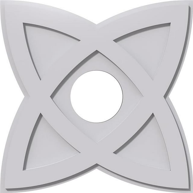 Ekena Millwork CMP22CM-06000 22 in. OD x 6 in. ID Carré Cosmo Architectural Grade PVC Contemporain Plafond Médaillon