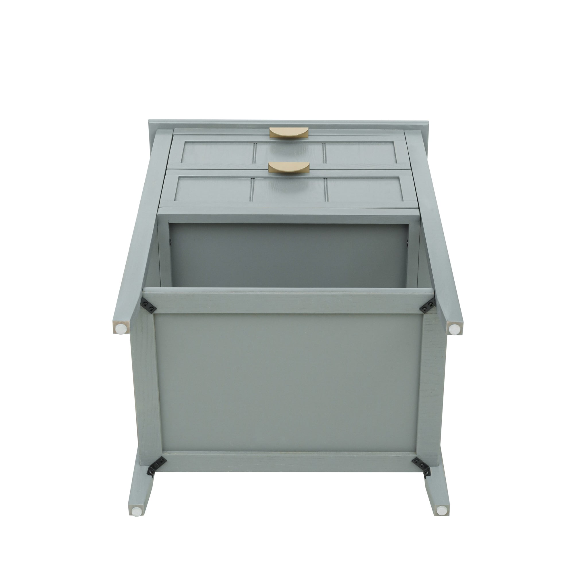 Resenkos Farmhouse Nightstand for Bedroom with 2 Drawers, Metal Handle Storage Bedside End Table, Olive Green Finish
