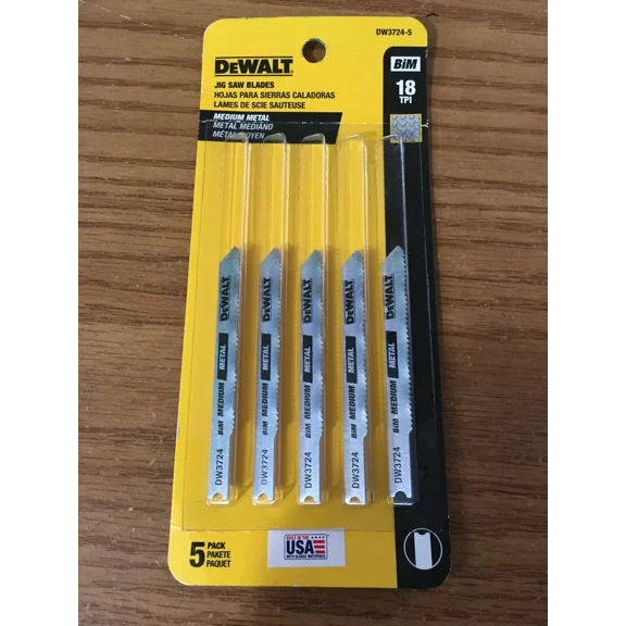 (5) 3" 18Tpi Medium Metal U-Shank Jig Saw Blade