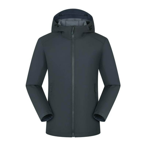 Puntoco Chaqueta Deportiva Unisex De Manga Larga Con Bolsillos Y Cremallera Y Capucha, Informal, De Color Liso