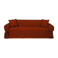 Classic Slip Covers 1Piece Cotton Loveseat Slipcover With Bowties