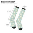 thumbnail image 2 of Naloa Floral Daisy Thigh High Socks Extra Long Stretchy Sock Women Over Knee High Opaque Stocking Daily Wear, 2 of 6