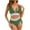 Green, variant on Women's Form-Fitting One-Piece Swimsuit with V-Neckline and Wavy Waistband for a Flattering Poolside Silhouette Hot Pink 2XL