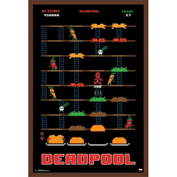 Marvel Comics - Deadpool - Game Wall Poster, 22.375" x 34", Framed