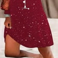 thumbnail image 6 of Womens Christmas Sexy Mesh Mini Dress Cold Shoulder Wine Glass Print Party Dress, 6 of 12