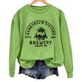 thumbnail image 4 of YVNAURA Halloween Graphic Letter Print Pullover Sweatshirt for Women Crewneck Long Sleeve Oversized Relaxed Fit Vintage Spooky Season Casual Fall Top 1 Pack, Green,XL, 4 of 4