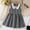 Black, variant on JUSLIO Girls Plaid Dress Casual Crew Neck Sleeveless Cotton Dresses Size 2 Y