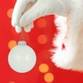 thumbnail image 5 of Glass Christmas Tree Ornaments - 67mm / 2.63" [8 Pieces] Designer Balls from Christmas By Krebs Seamless Hanging Holiday Decor (Shiny Porcelain White), 5 of 5