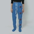 thumbnail image 4 of Gibobby pantalones Pantalones de mujer Cómodos pantalones de pijama con pierna recta y cordón para yoga, pantalones de chándal transpirables con bloques de color（Azul marino， S), 4 of 5