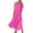 Pink, variant on Plus Size Short Sleeve Round Neck Loose Solid Color Long Dress Form-Fitting Dress with Pocket Casual Summer Dresses for Women House Dresses Business Casual Outfits Flowy Dresses for Women