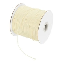 Uxcell Beige 0.5mm Waxed Cord 175 Yard Wax Bead Thread String for Jewelry Making