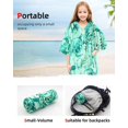 thumbnail image 3 of Poncho de surf Abahub, de secado rápido, con capucha, tortuga verde, 3 of 7