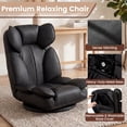 thumbnail image 6 of ELLEGNT 360° Swivel Floor Gaming Chair – Folding, Adjustable Lounger Couch for Lazy Relaxation, Black, 6 of 10