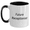 White/Black, variant on Funny Future Receptionist Quote Two Tone Coffee Mugs Gifts from Mom on Mother's Day, Gifts for Receptionist