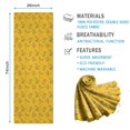 thumbnail image 2 of 74x26 Inch Yoga Towel, Sweat Absorbent Non-Slip Mat for Hot Yoga, Pilates & Fitness,Macaroni Yellow Dot Line Doodle Pattern, 2 of 5