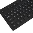 thumbnail image 4 of 109 Keys Foldable Silicone Keyboard Quiet Waterproof Dustproof USB Wired Flexible Keyboard for Desktop Laptop Home Office Black, 4 of 4