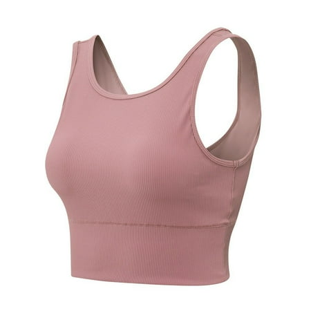 

Women s Yoga Tight Vest Runs Fitness Clothes Breathable High Elastic Sensual Dry Sports Vest Bra Pink XL