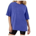thumbnail image 1 of Vintage Washed Distressed Retro T-Shirt Oversized Short Sleeve Batik Cotton Tee - Unisex, 1 of 4