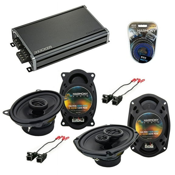 Fits Chevy Malibu Classic 04-05 Speaker Upgrade Harmony R46 R69 & CXA360.4 Amp