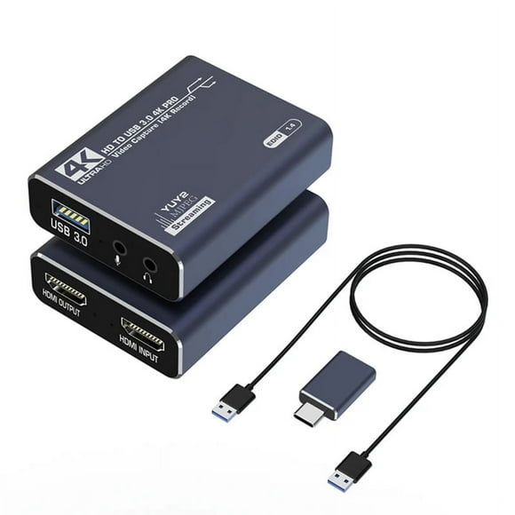 Video Capture Card Grabber -Compatible 4K 60Hz 30Hz USB 3.0 C 1080P 60fps 30fps HD Recorder Capturing for Game Live