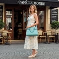 thumbnail image 5 of MKP Female Satchel Handbags Shoulder Tote Top Handle Bags with Matching Wristlet Wallet, 5 of 7