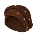 thumbnail image 2 of Herrnalise Women Beading Braid India Hat Muslim Ruffle Chemo Beanie Turban Wrap Cap, 2 of 2